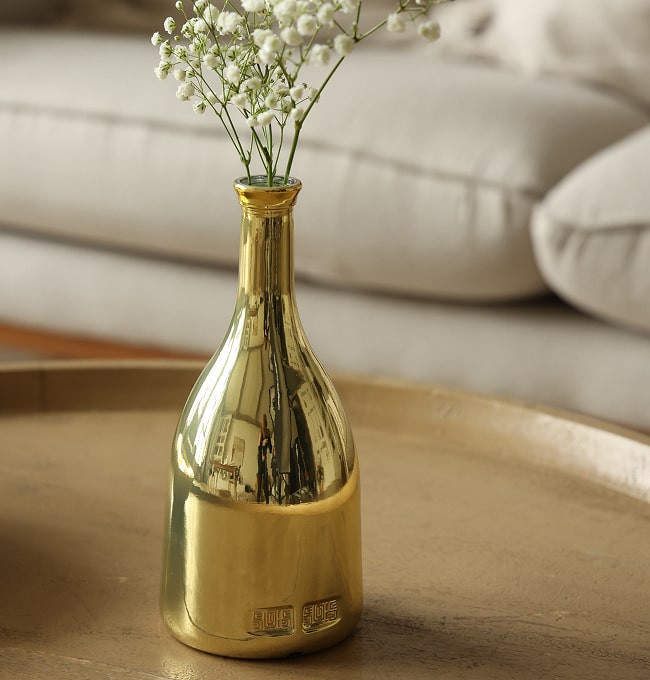 FL Ваза декоративная 25 см, Золото