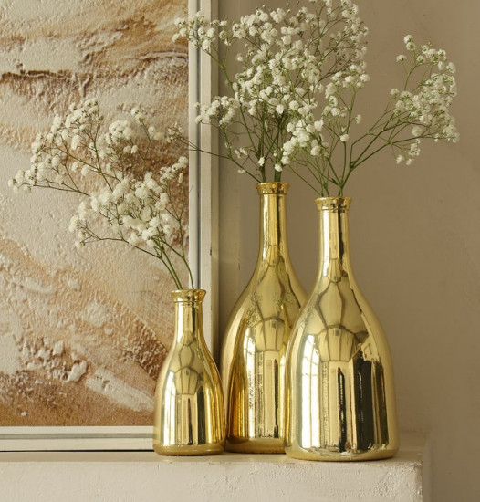 FL Ваза декоративная 25 см, Золото